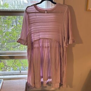 Free People Lilac T-Shirt Dress